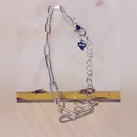 BN 925 Stamped Sterling Silver Chain Bracelet with lobster clasp closure - Picture 6 of 8